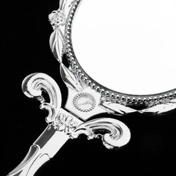 1 Бр. Овална ръчно огледало, Стенно подвесное огледало, огледало за грим, огледало за домашен салон, Ежедневен грим