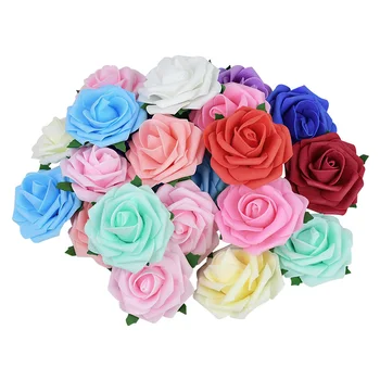 10/20 бр 7,5 см Изкуствена PE Пяна Розата е Цветето на Корона Сватбен Начало Декор на Сватбени Аксесоари Вечерни Scrapbooking САМ Доставката на Цветя