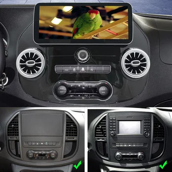 12,3 Инча 2Din Android Автомобилен Радиоприемник За Mercedes Benz Vito 2016 GPS Навигация Стерео Приемник DSP Видео Carplay Плейър 128 GB