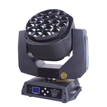 19pcs * 15W LED Bee Eye Zoom Движеща се глава С няколко Стробоскопическими ефекти движещ Се Главоболие светлина