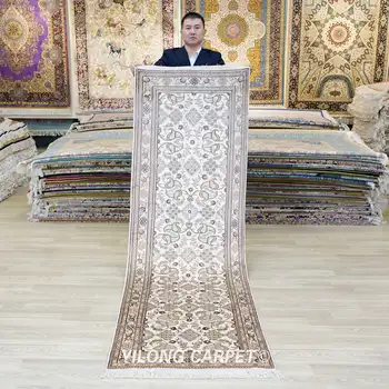 2,5 'x8' Луксозен Копринен килим с Ръчно Възел Минава По Коридора По целия килим (YJH239AB)