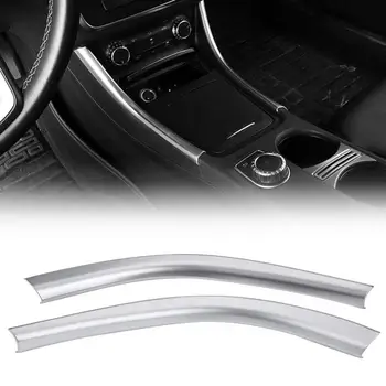 2 бр. Автомобилен Интериор Централна контролен Панел Странични Ленти Стикер за Mercedes Benz A W176 CLA C117 GLA X156 2014 2015 2016 2017 2018