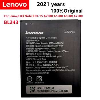 2021 Нов 100% Тествани Оригинална Батерия на Мобилен телефон BL243 за lenovo K3 Note K50-T5 A7000 A5500 A5600 A7600 Batteria
