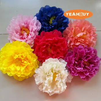 20pcs 9 цвята 17 см Изкуствена тъкан копринен цвете божур за сватба стени направи си сам декорация на арка цвете аксесоари цвете за коса
