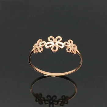 585 лилава злато 14 До rose gold кухи свежи цветни пръстени за жени откриване на сладък дизайн е изкуство леки луксозни сватбени бижута