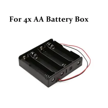 6 В 4 Батерии тип АА Притежателя Калъф Слот Притежателя Пластмасова Кутия За Съхранение С Превключвател/Ключ за Кабели За RC Части За Изхода DC 6