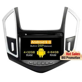 Android 9,0 кола dvd плейър gps за Chevrolet Cruze 2013 2014 2015 DSP радио gps навигация, поддръжка на Bluetooth и wifi волан