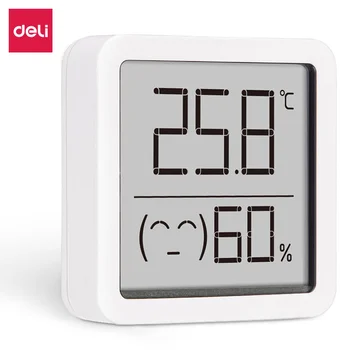 Deli 8845 Мини LCD Дигитален Термометър, Влагомер за Стая на Електронен Измерител на Температура И Влажност на въздуха За Дома