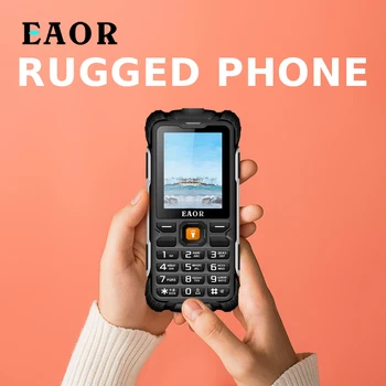 EAOR Открит Здрав Телефон IP68 Водоустойчив Телефон с Клавиатура срещу падане 3000 mah-Power Bank Мобилен Телефон с функция Отблясъци Факел