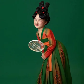 Hanfu Рокля Традиционни Китайски Блузи за Момичета Yingtang Дворец Нощен Банкет Ретро Костюм Момичета Костюм на Камериерка Подпори за Фотосесия