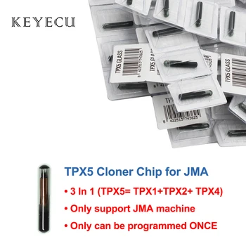 Keyecu 3 в 1 TPX5 Стъклен чип Транспондер Чип Cloner TPX5 (включва TPX1 TPX2 TPX4) за JMA