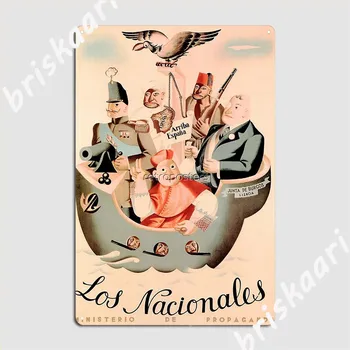 Los Nacionales Испанската Гражданска война Правителствен Пропагандният Плакат, От 1936 година Метална Табела Забавна Картина Декор Тенекеджия Табели, Плакати