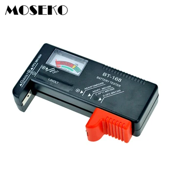 MOSEKO Универсален Ключ Акумулаторен Тестер с Цветови Кодове, за Измерване на Напрежение, Тестер, Проверка за батерии AA/AAA/C/D/9/1,5