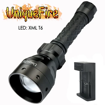 UniqueFire 1406 XM-L2 Бяла Светлина Led Фенерче Регулируема Лампа с USB-зарядно устройство за Нощно Къмпинг за Езда