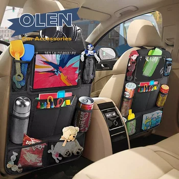 Авто Органайзер за Задната Седалка със Сензорен Екран, стойка за Таблет, Авто Джобове За Съхранение, Носене, Защита на Облегалката на столчето за кола, за да Пътуват, Детски Пътуване