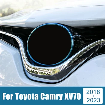 Автоаксесоари За Toyota Camry XV70 2018-2021 2022 2023 Неръждаема Предна Решетка Лого Декоративна Рамка Калъф Тампон Стикер