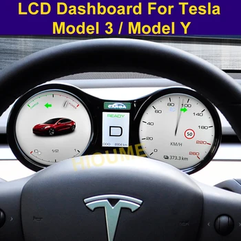 Автомобилна LCD Панел Уреди Дооснащение Мултимедийна Цифрова Таблото за Tesla Model 3/Model Y Head-up Панел Индикатор Сензори