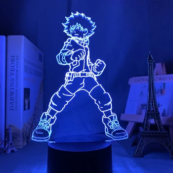 Академия Аниме Фигурка Led 3D Лампа Декоративна Подарък За Рожден Ден USB 16 Цвята Променлива Нощна Лампа Академия