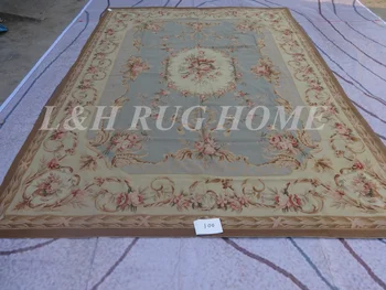 Безплатна доставка 9 'x12'килими с остри шипове ръчно изработени ориенталски килими ръчна изработка, за да украсят дома синьо и бледо-розов ярък цвят