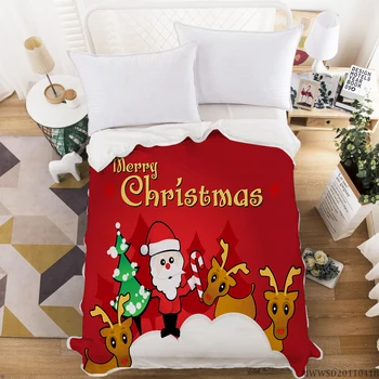 Весела Коледа на Проектно Одеяло С 3D Креативен Дизайн, Модерно Дышащее Супер Меко Модерно Спално Бельо За Дома