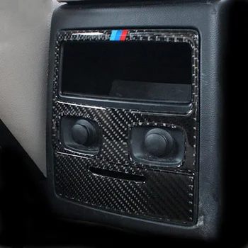 Въглеродни Влакна Авто Заден Климатик На Изхода Кутия За Съхранение на Лентата с Етикети Интериор За BMW E90 E92 3 Серия 2005-2012 Аксесоари