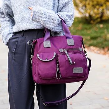 Дамска чанта за През рамо с множество джобове, Новата Модерна Преносима Чанта За пътуване с цип, Мултифункционални Чанти Голям Капацитет 2021