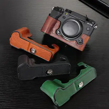 За Fujifilm Xt5 Изкуствена Кожена Чанта За Фотоапарат Базова Защитна Капачка за Половината от Корпуса U5a7