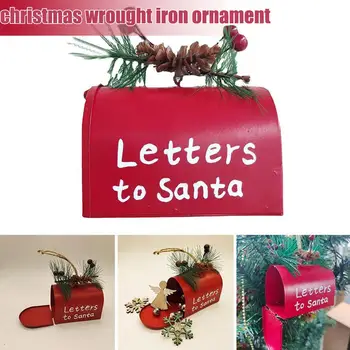 Коледен Iron Пощенска Кутия Подвесное Украса За Дома От Метал 2023 Коледни Коледни Стоки Украса Безплатна Доставка Украса O1b2