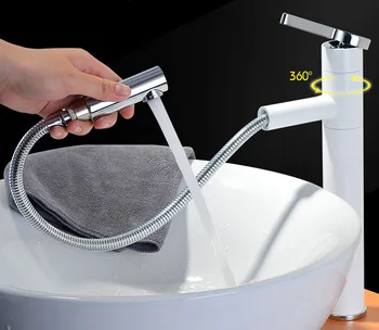 мед хром бял цвят плъзгаща батерия за мивка батерия за мивка кран смесител за баня BF012