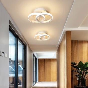 Модерен прост 220/110 В акрилни led тавана лампа за пътека, коридор, вътрешна гардеробна, затемняющее осветление, кръгъл и квадратен домашен лампа