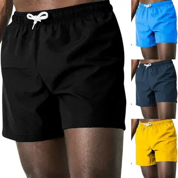 Мъжки бански шорти плажни панталони летни обикновена плажни панталони на топене L/P