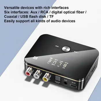 Надежден Мултифункционален Аудиоадаптер NFC ABS Bluetooth съвместим Предавател Инфрачервено дистанционно Управление за Динамиката на