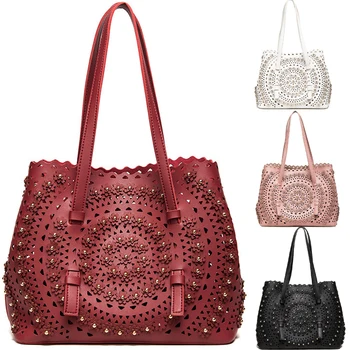 открита перлена bag-чанта, летни големи чанти за жени 2020, перлени цветове, дамски чанти-тоут, луксозна чанта, куха диамант чанта