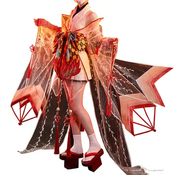 Популярната Игра Onmyoji SSR Tamamo no Mae cosplay костюм Кимоно с Бродерия Пълен Комплект Безплатна доставка A