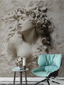 Потребителски Фотообои Големи тапети Стикер на стената 3D Релеф на Красотата Фон Стени Стенни Живопис papel de parede