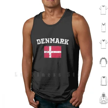 Риза с Датския флаг-Реколта Върховете на Бретелях в Чехия, Жилетка Без Ръкави, Знаме на Дания, Гордостта на Дания, на Датски флаг