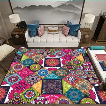 Скандинавски ретро турски чешки квадратен килим хол, спалня, голям е размерът на килими на пода антре мат хол, кухня индивидуални
