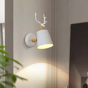 Скандинавски стил модерен минималистичен творчески лампа цветна нощна лампа за спални, хол, кабинет с балкон led монтиран на стената лампа