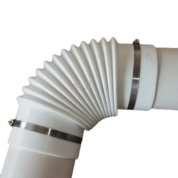 Тръба от PVC 110-160-200, дренажна тръба и конектор канализационного маркуч съединени с гумен силикон сильфоном.