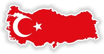 Турция карта флаг стикер се използва за броня скейтборд каска стикер стикер на стената suv windows 4x4 стикер