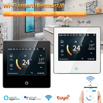 Умен WiFi Термостат, температурен Регулатор за Отопление с Докосване на екрана по Целзий/Фаренхайт Led Подсветка с Алекса Google Home 9 Език