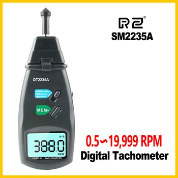 Цифров пин тахометър RZ измервателен цифров на тахометър китайски оборотомер и скоростомер SM2235A