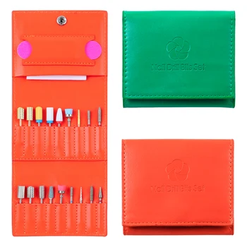 Чанта за Съхранение на тренировки за нокти, Модни Аксесоари от Изкуствена Кожа, 18 Дупки за Полиране на ноктите и Бита, Защитен пакет