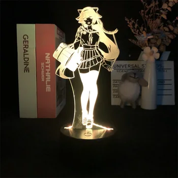 Японската Игра Манга Секси Униформи Чорапи Красотата на нощна светлина за Декор на Стаята Сладък Цветен Подарък за Рожден Ден Led Лампа Дете на Любовта Подарък