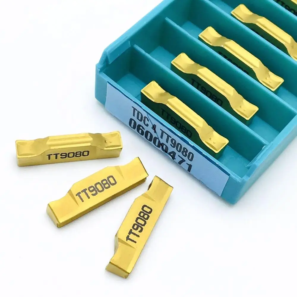 10 броя TDC4 TT9080 твердосплавное острието обработка на стомана TDC4 режещо острие на струг с ЦПУ резервни части инструмент fresa