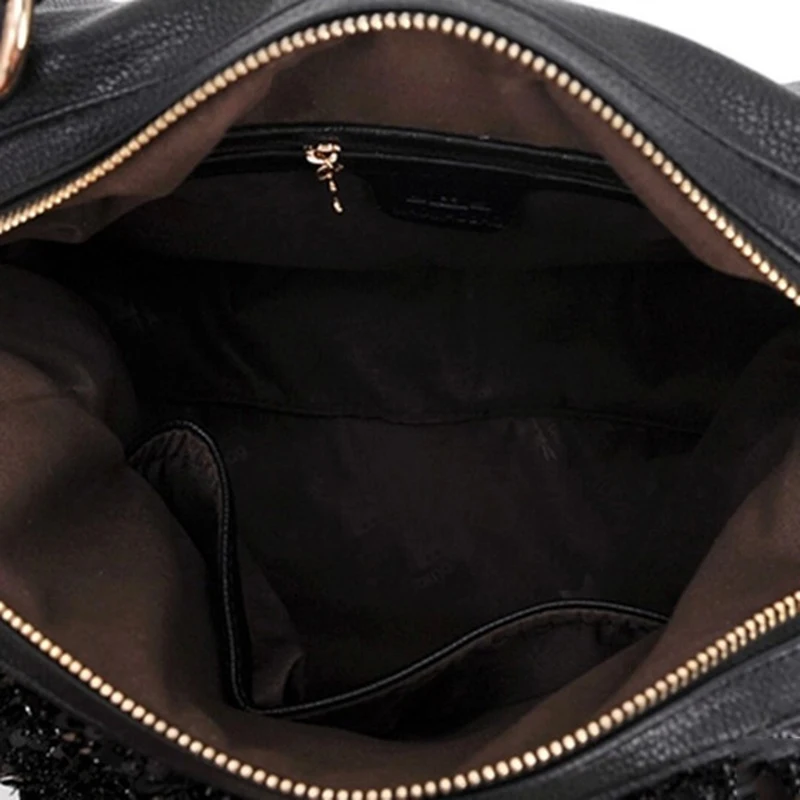 2022 Нова Дамска Чанта От Изкуствена кожа, Дамски чанта на рамото, Расшитая Пайети, чанта От Лачена Кожа, Ежедневни Дивата Ръчна Чанта-Половник, дамска чанта На рамото