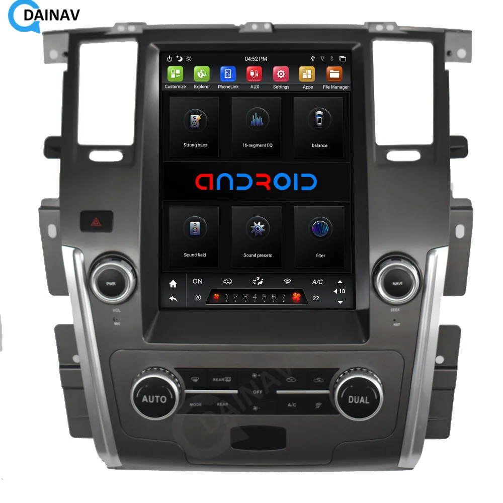 2din android кола Стерео Видео За Nissan Patrol 2016 2017 2018 2019 радиото в автомобила авторадио главното устройство GPS навигация