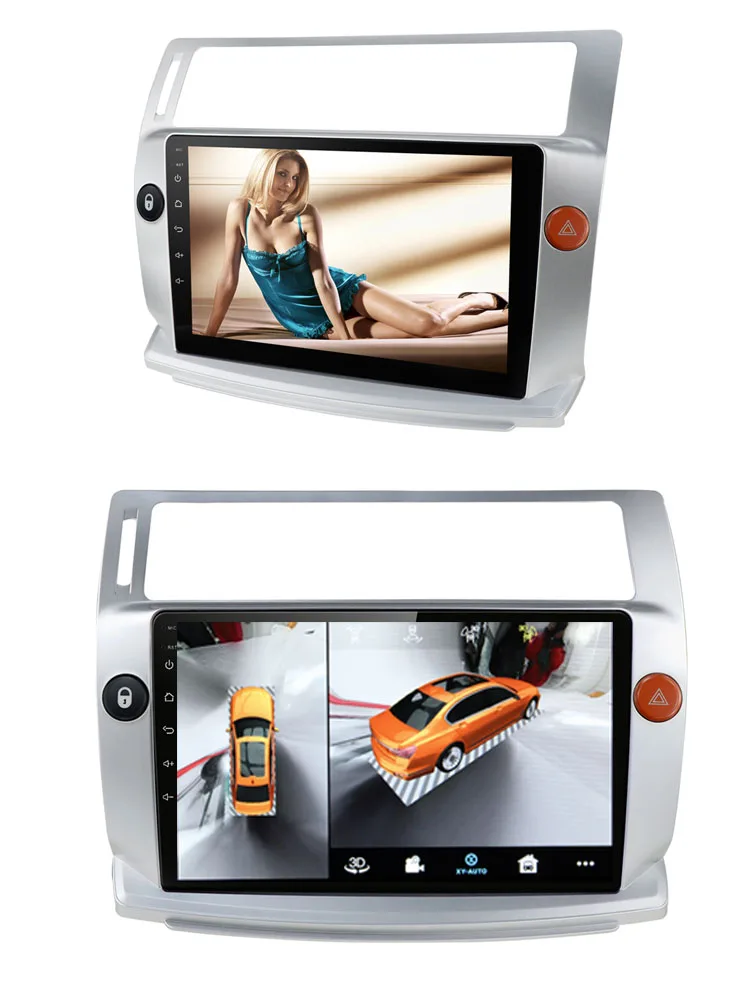 CarPlay 360 BirdView 3D За Citroen C4 C-Triomphe C-Quatre MK1 Автомобилен Мултимедиен GPS Радио Екран FrameNavigation NAVI Плейър