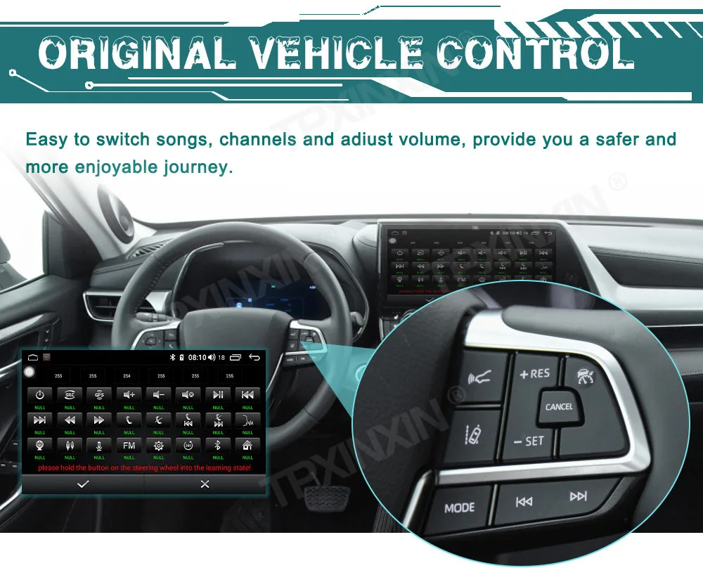Андроид 10 За Toyota Camry 13,6 Инчов IPS Сензорен екран 4G + 64 GB Навигация Авто Мултимедиен GPS Радио Плеър, вграден Carplay