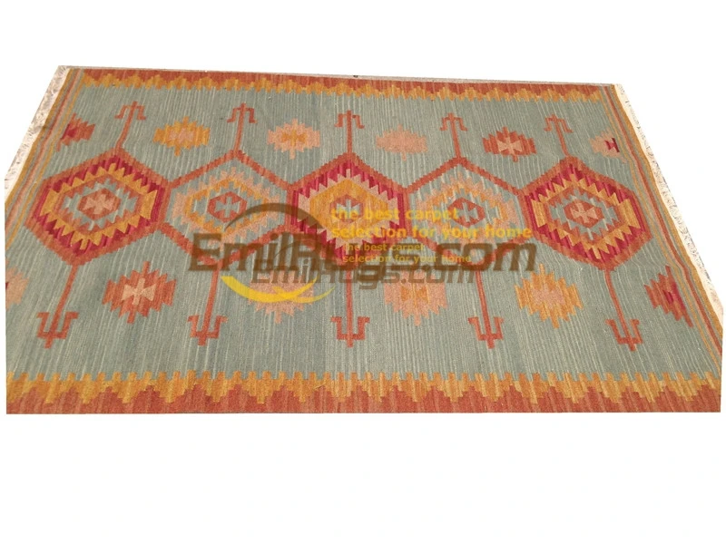 вълнен килим, Ръчно изработени, Ръчно изработени Спалня Геометрична Турска Молитва Натурална